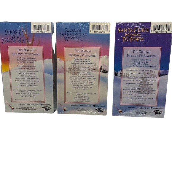 1993 Christmas Classics Lot Of 3 VHS Movies (Santa Clause ,Rudolph & Frosty) NEW - Picture 3 of 6